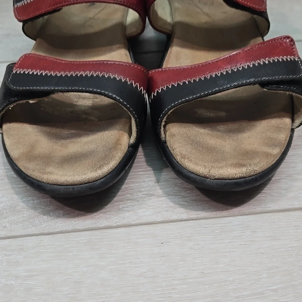 SAS Women Hook&loop Leatger Strappy Sandals Shoes Sz 8.5M